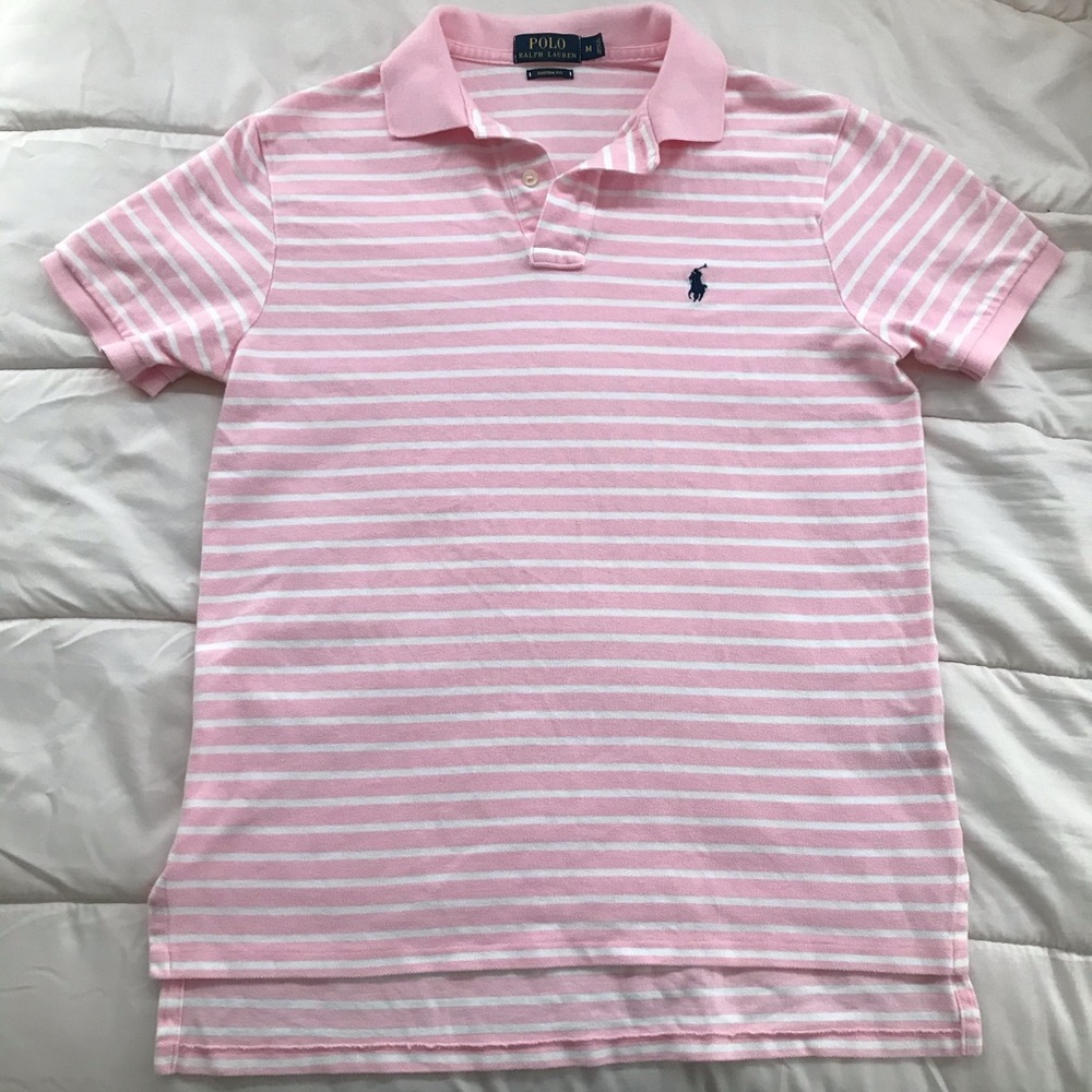 Womens Baby Pink Ralph Lauren Polo Shirt